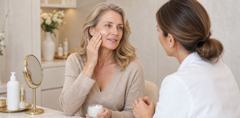 Soin et accompagnement de la peau pendant la ménopause