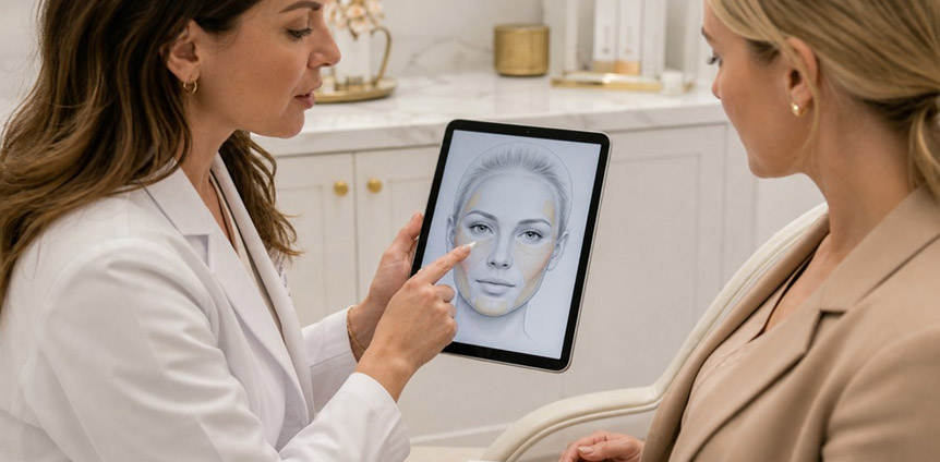Analyse du visage après amaigrissement