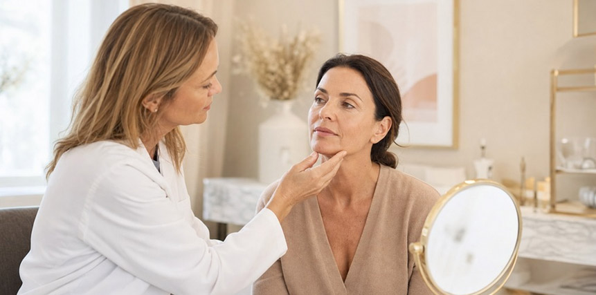 Consultation pour le visage après perte de poids
